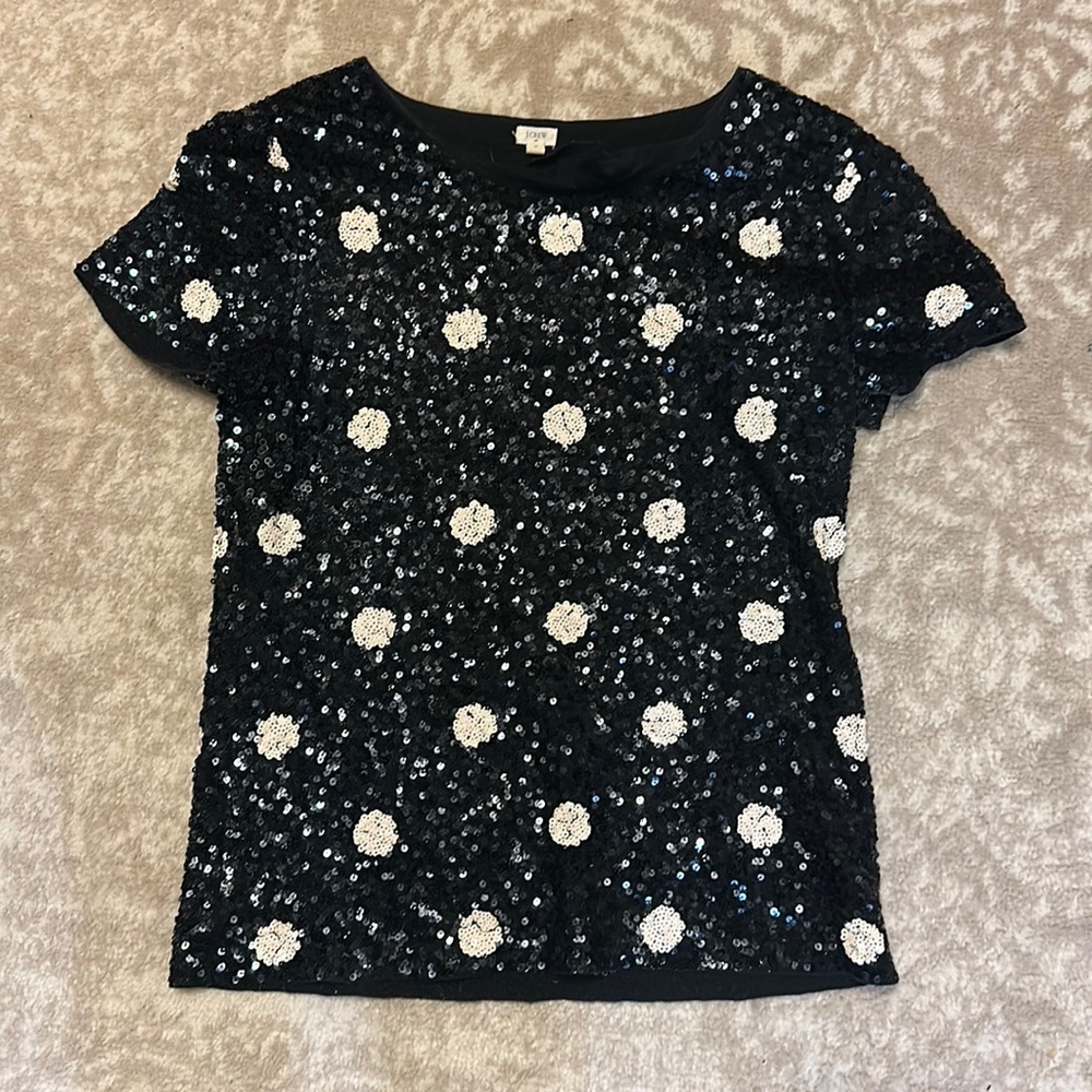 J Crew Sequin Top